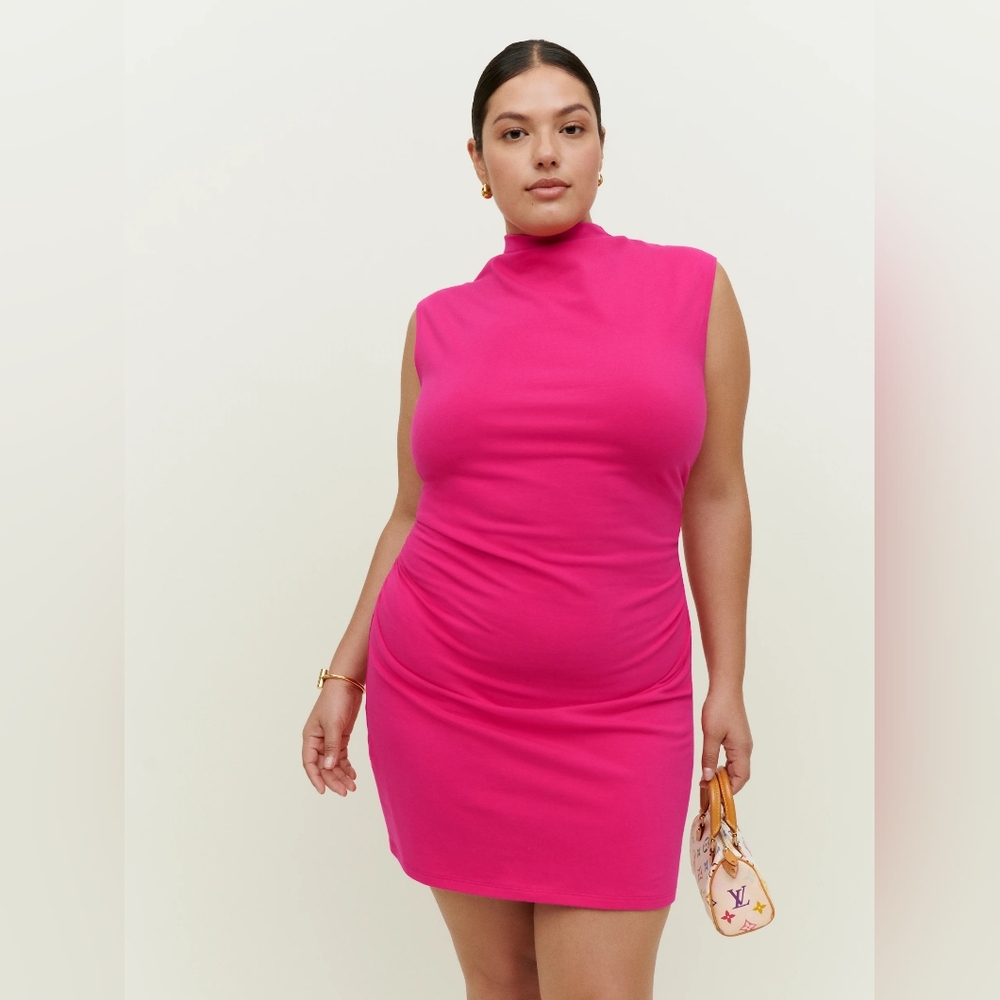 Reformation Alden Knit Dress Es Corvette - Size 1X